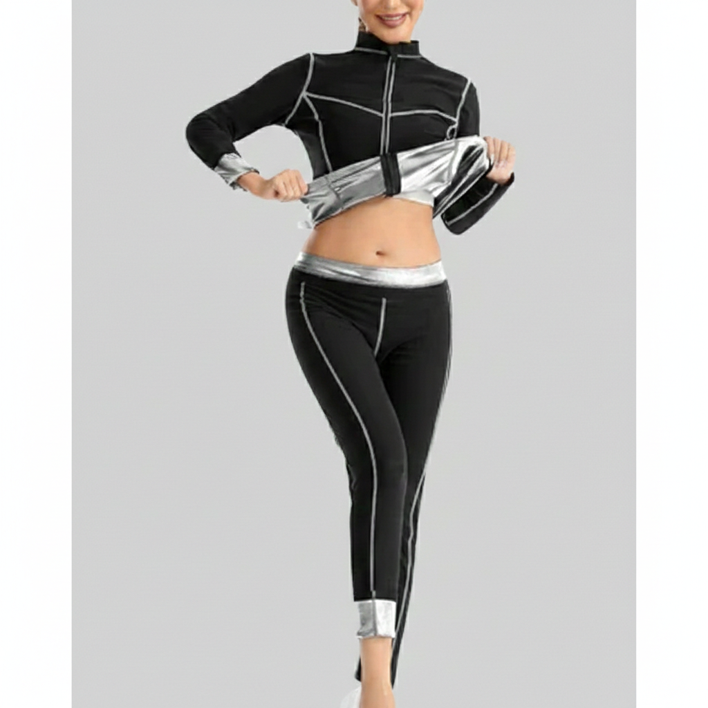 Women's Sport Set Stretch with Zip Jacket and Leggings