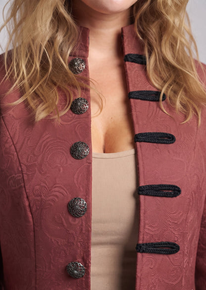 Women's stylish, elegant vest with luxurious embellishments and asymmetric cut EVA-US