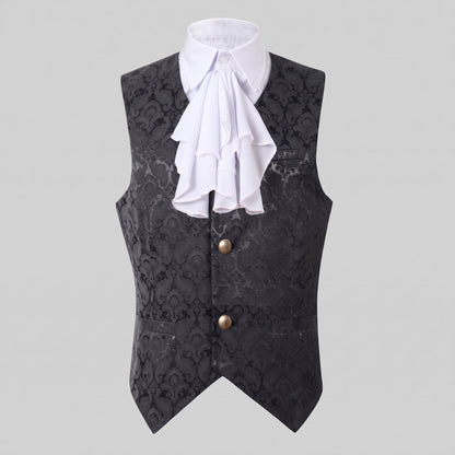 Women's elegant satin vest with ruffle details EVA-US