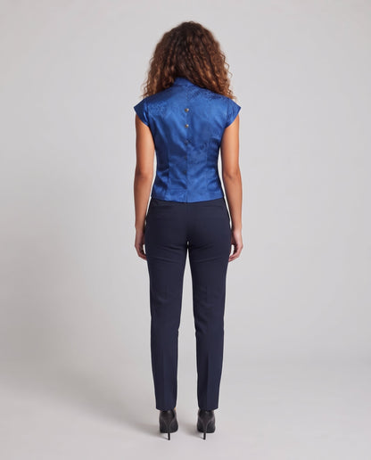 Ladies elegant vest with elaborate design and fine details EVA-US