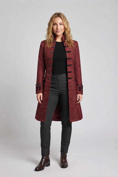 Ladies elegant tailcoat with elaborate jacquard pattern EVA-US