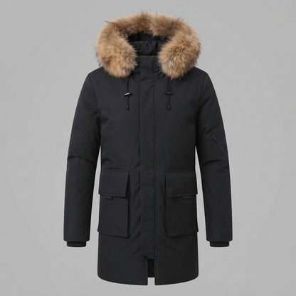 Men's Fashion Winter Jacket with Faux Fur Collar EVA-US