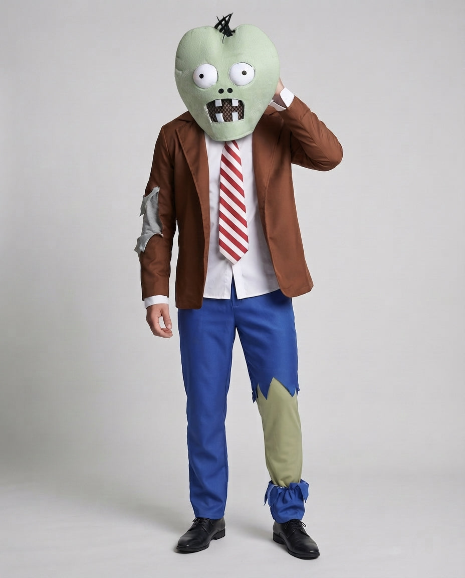 Men's Zombie Costume with Creative Head Accessory and Torn Details EVA-US