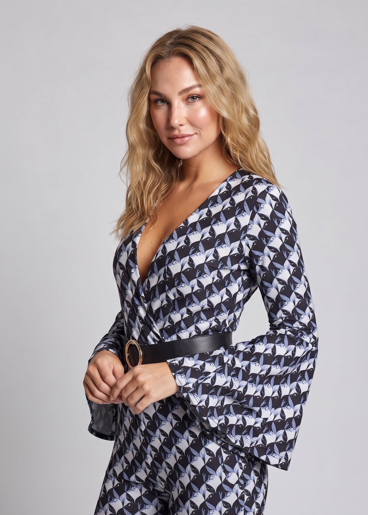 Women's Designer Jumpsuit with Wide Sleeve EVA-US