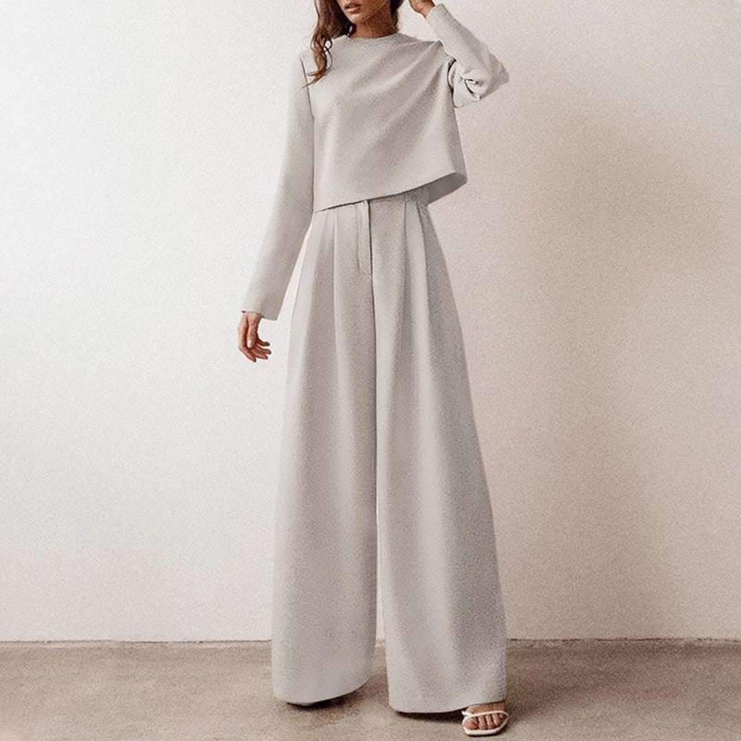 EVA-US | Long Sleeve and Wide Leg Pants for Women