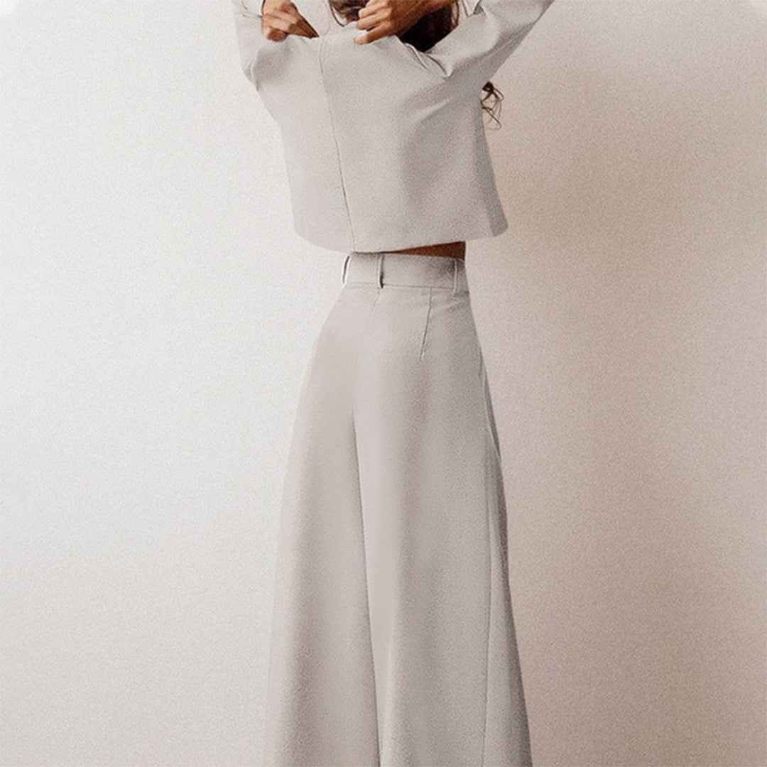 EVA-US | Long Sleeve and Wide Leg Pants for Women