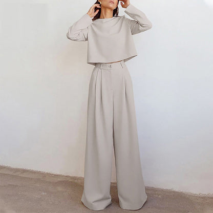 EVA-US | Long Sleeve and Wide Leg Pants for Women