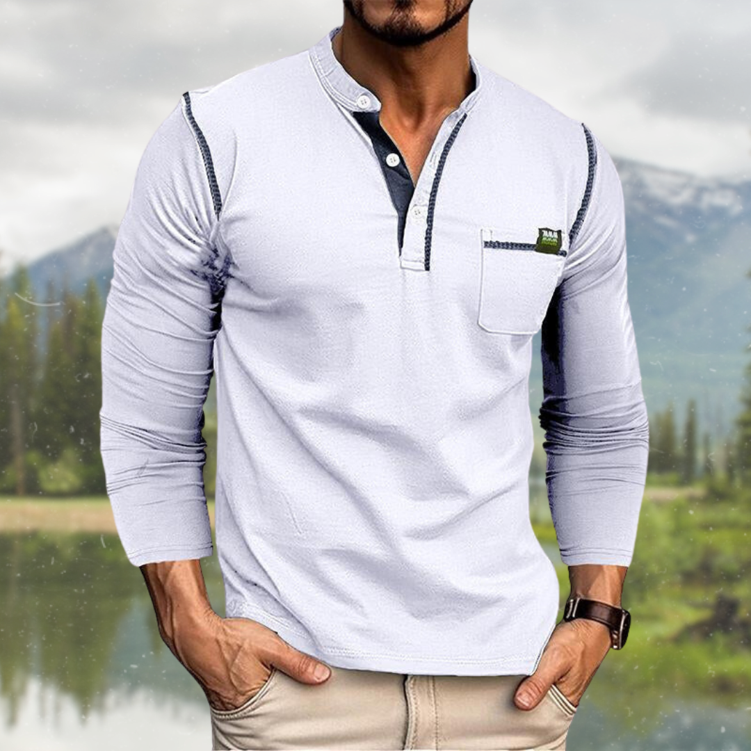 EVA-US | Casual Long Sleeve Polo Shirt for Men