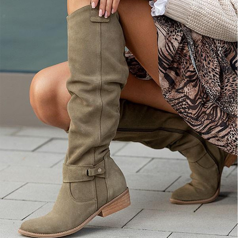 EVA-US | Warm Suede Boots - Comfortable Winter Shoes