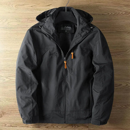 EVA-US Men's Outdoor Jacket with Hood – Lined, Transitional Jacket