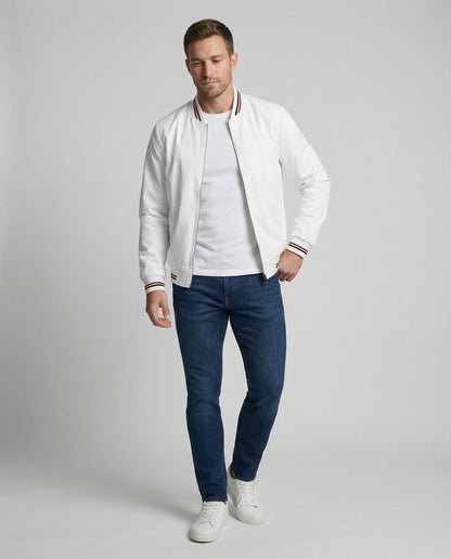 Men's Casual Transition Jacket with Water-Repellent Surface & Stand Collar EVA-US