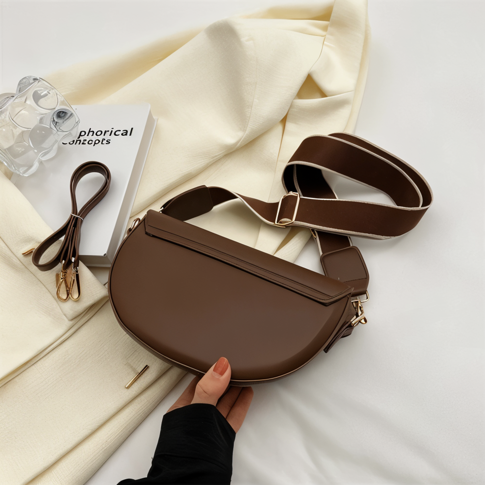 EVA-US - Vegan Leather Shoulder Bag for Women Adjustable Shoulder Strap
