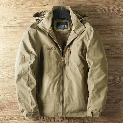EVA-US Men's Outdoor Jacket with Hood – Lined, Transitional Jacket