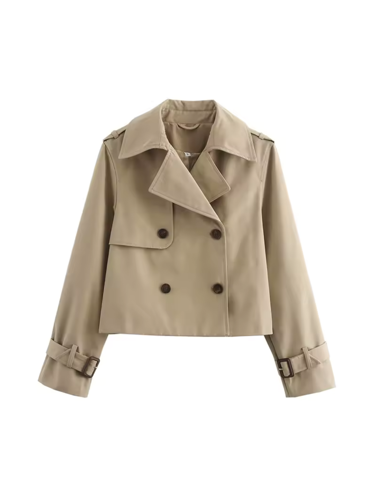 Women's Waterproof Trench Coat With Belt Cuffs and Revers Collar