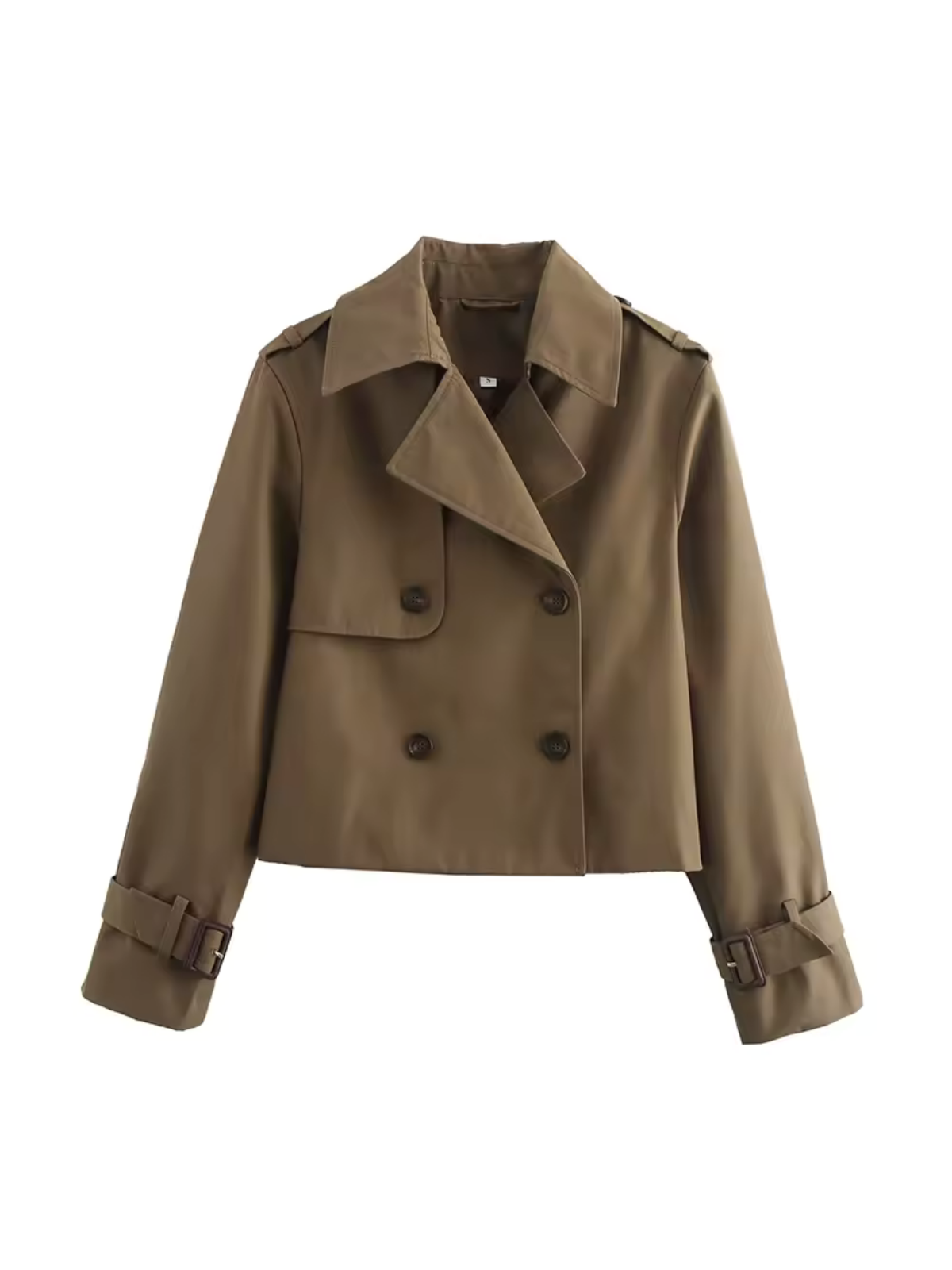 Women's Waterproof Trench Coat With Belt Cuffs and Revers Collar