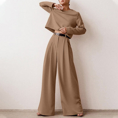 EVA-US | Long Sleeve and Wide Leg Pants for Women