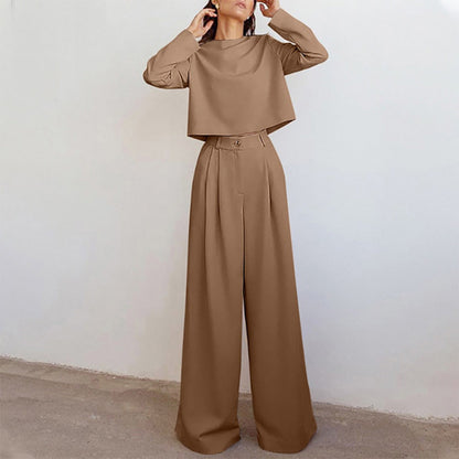 EVA-US | Long Sleeve and Wide Leg Pants for Women