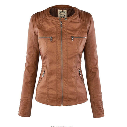 EVA-US | Women's Leather Jacket With Hood