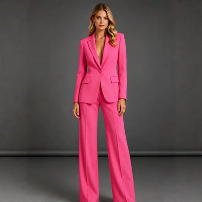 Ladies Elegant Suit with Wide Leg