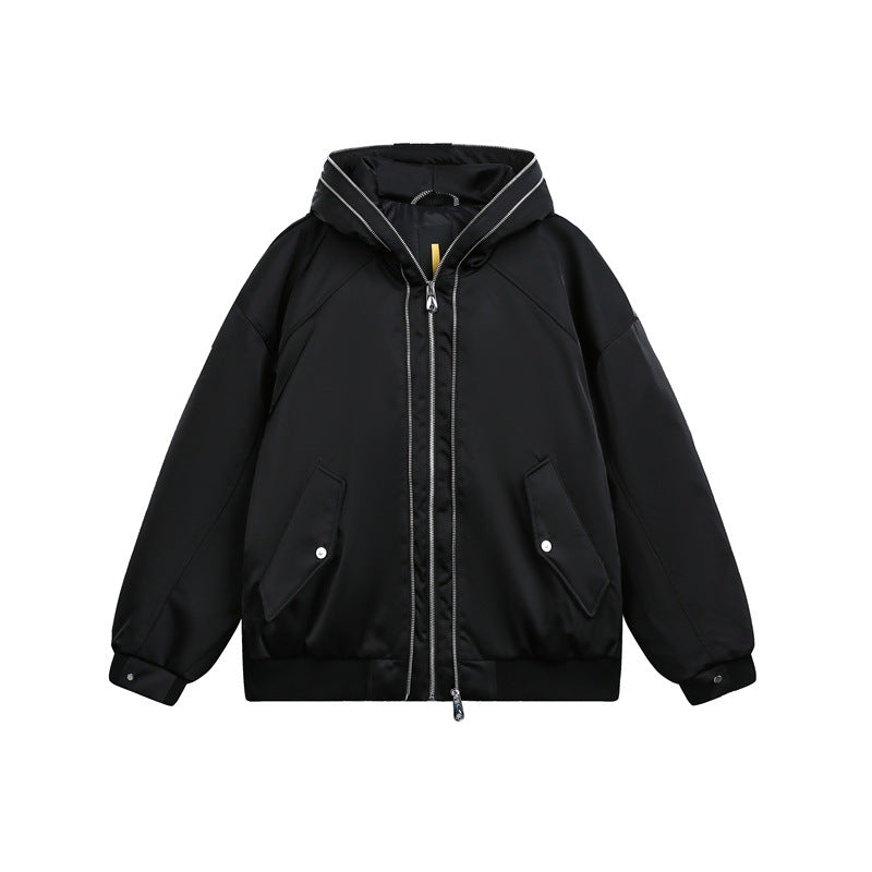 Men's Padded Hooded Bomber Jacket with Thermal Lining EVA-US