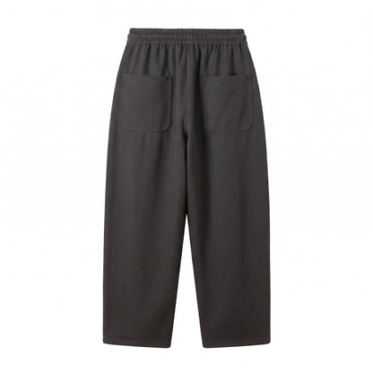 Women's Cropped Jogging Pants in Relaxed Fit with Drawstring and Decorative Seams EVA-US