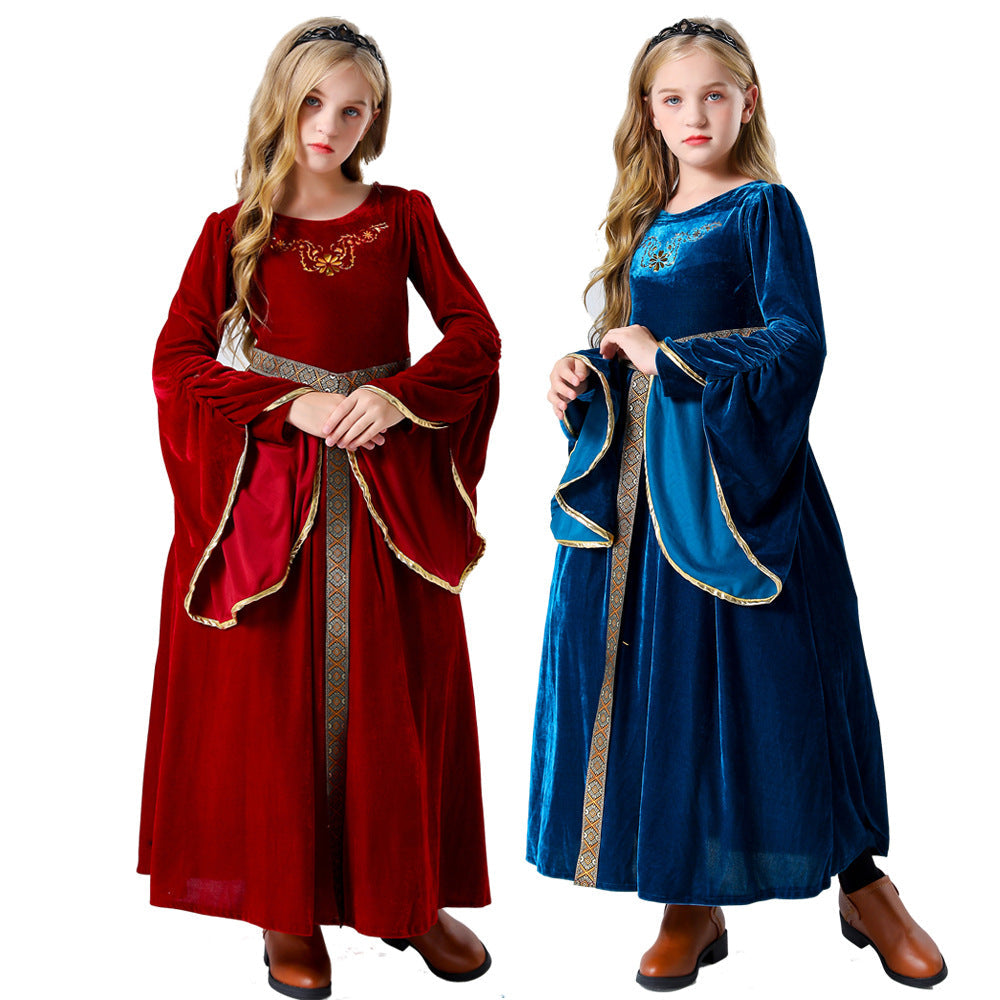 Girls Fairy-tale Velvet Dress with Elegant Details EVA-US