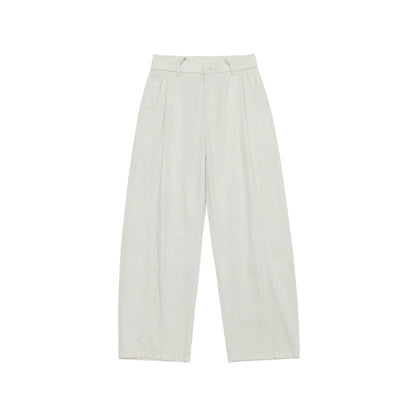 Women High-waisted Culotte Cargo Pants with distinctive seams and elastic back waistband EVA-US