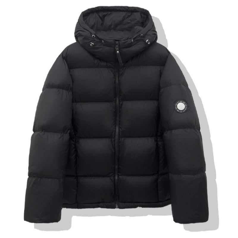 Ladies Short Puffer Jacket with XXL Hood and Square Quilting EVA-US