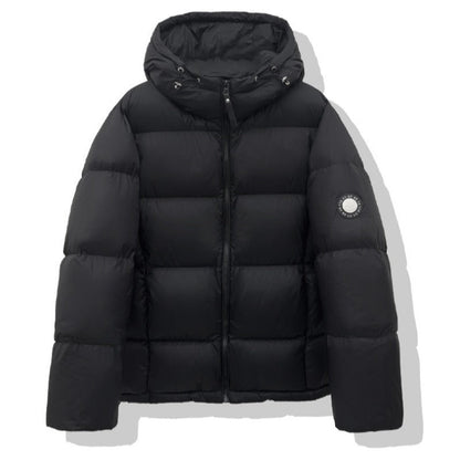 Ladies Short Puffer Jacket with XXL Hood and Square Quilting EVA-US