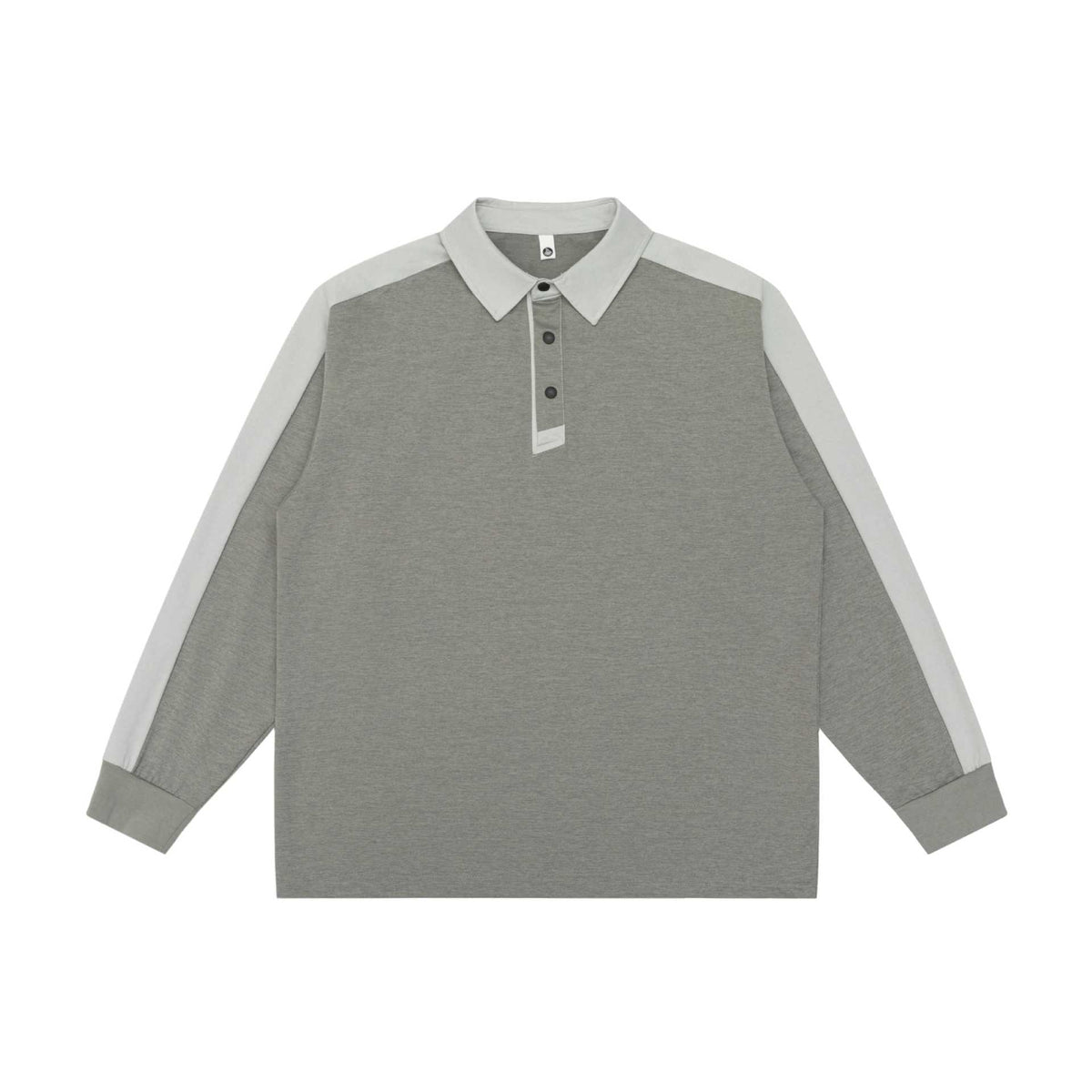 Unisex retro-inspired polo sweatshirt with raglan sleeves and half-button placket EVA-US