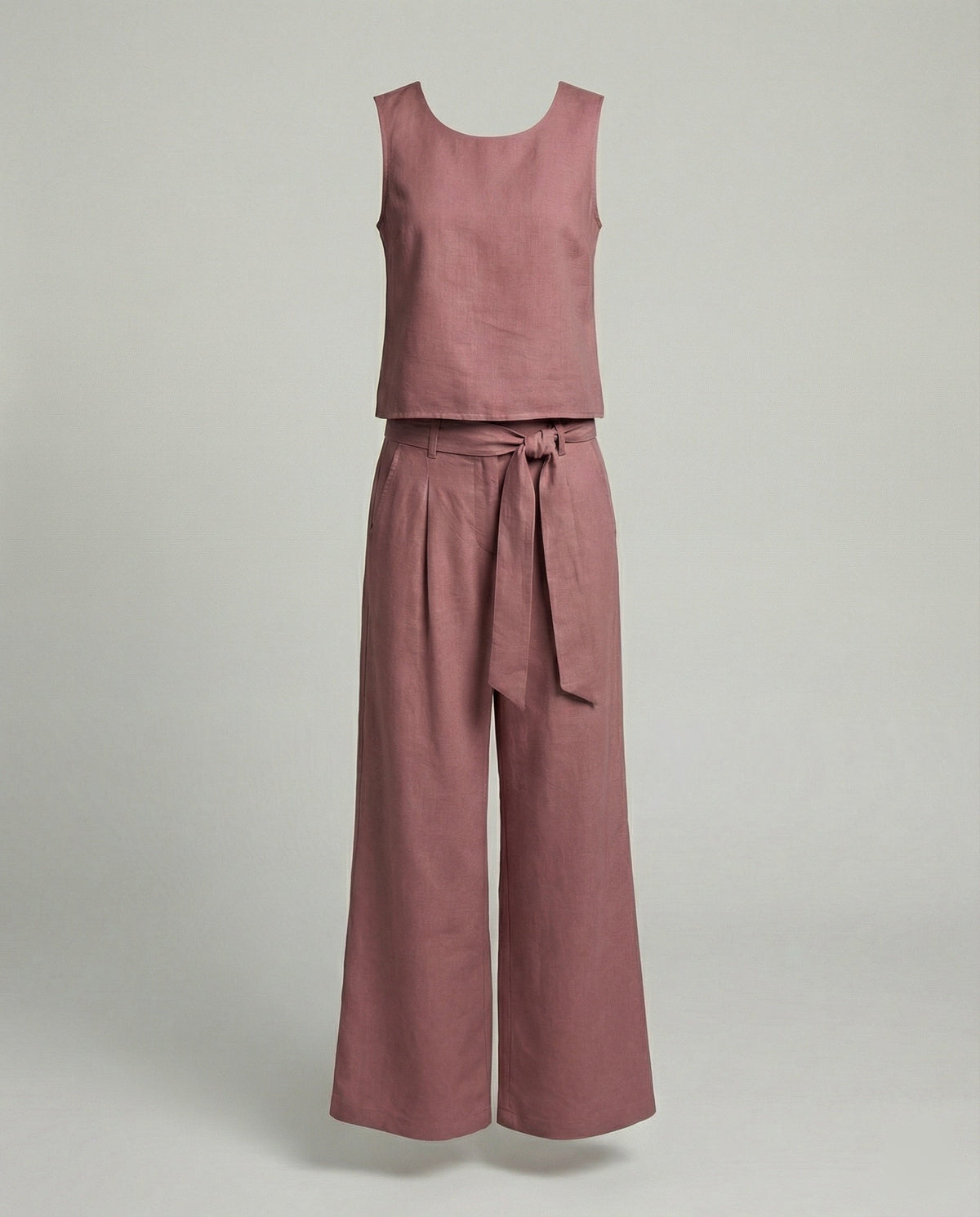 Women's Two-Piece Set Linen Pants