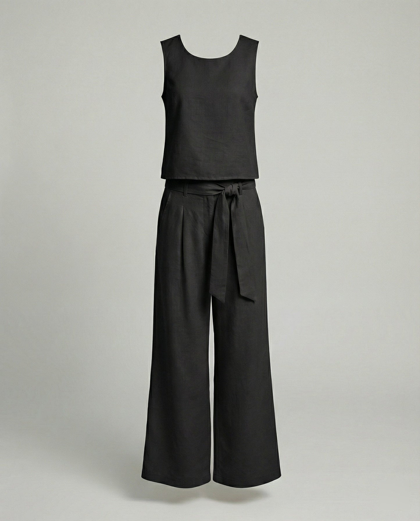 Women's Two-Piece Set Linen Pants