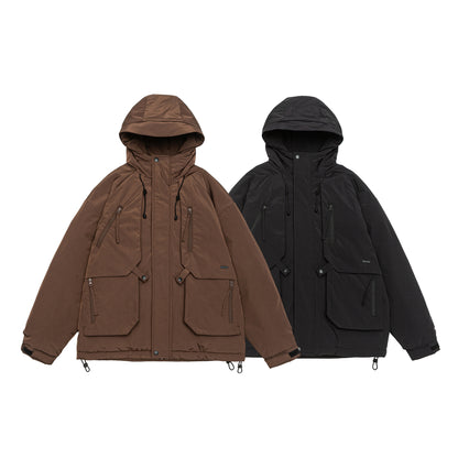 Men's Technical Winter Parka with Hood and Multifunctional Pockets EVA-US