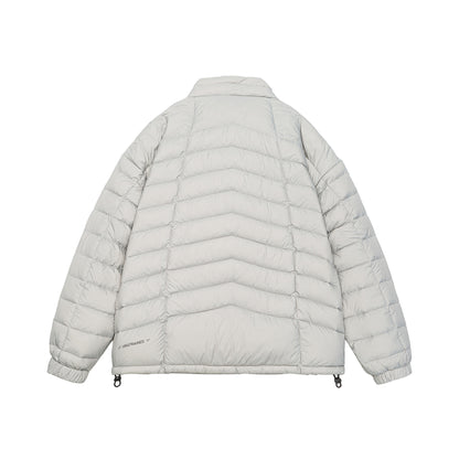 Men's short quilted insulation jacket with high stand-up collar and drawstring hem EVA-US