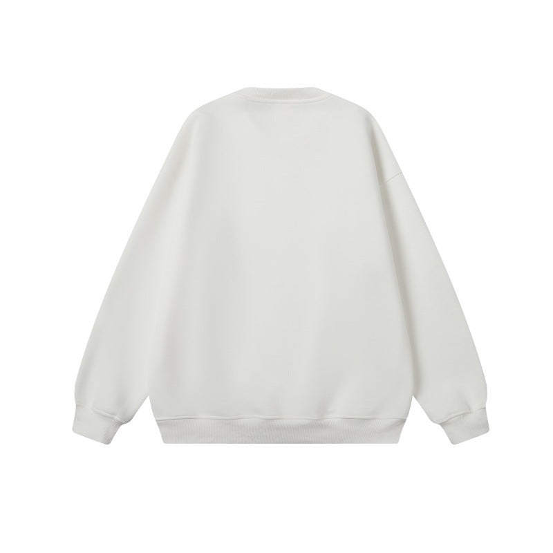 Unisex Oversize Sweatshirt with knit applications and round neck EVA-US