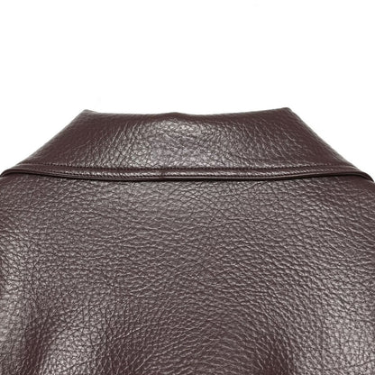 Women's Cropped Faux Leather Blouson with High Stand-up Collar, Flap Pockets and Drawstring