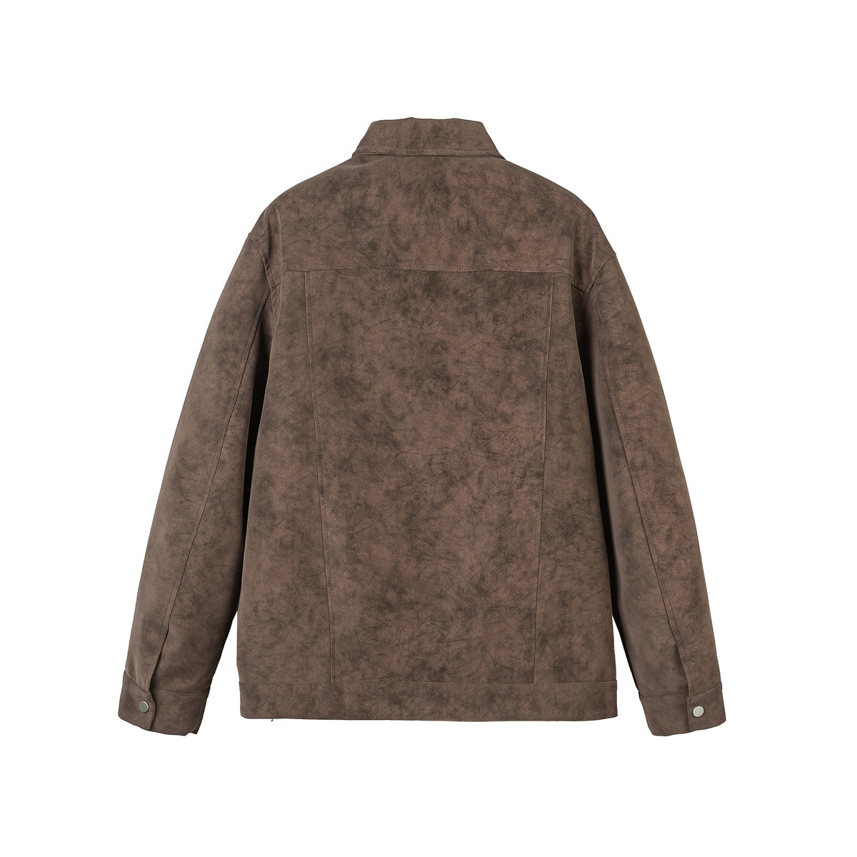 Unisex Short-cut Velours-look Jacket with decorative Metal Fasteners EVA-US