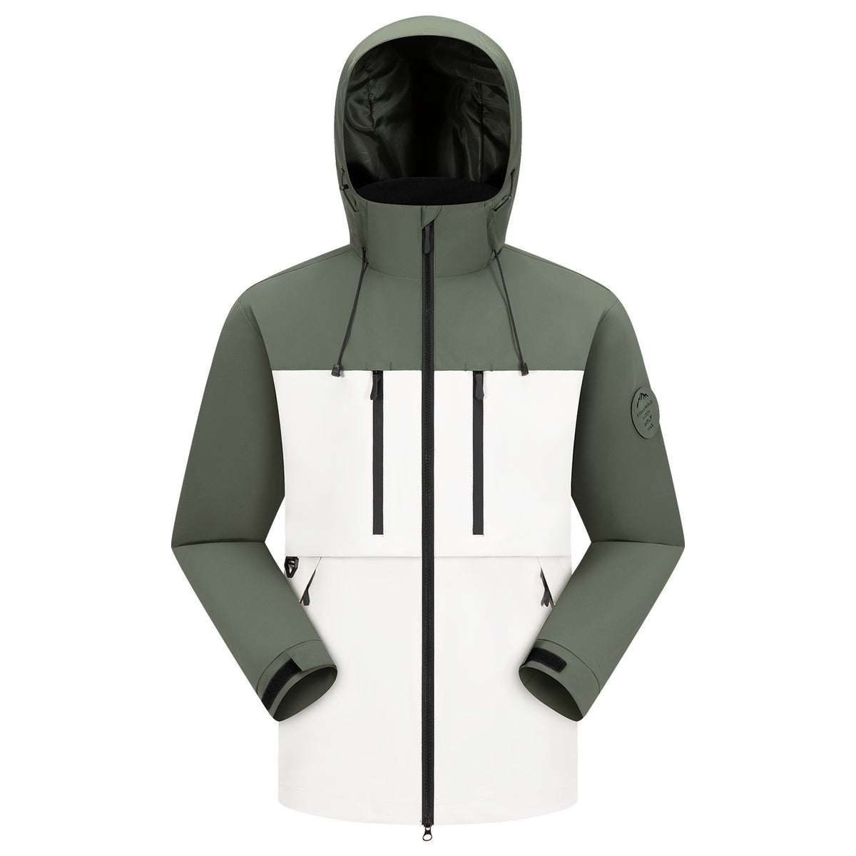 Men's Waterproof Breathable Softshell Outdoor Jacket with Adjustable Hood EVA-US