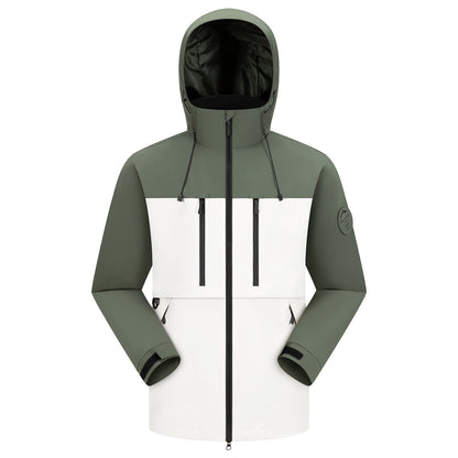 Men's Waterproof Breathable Softshell Outdoor Jacket with Adjustable Hood EVA-US