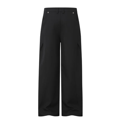 Women's Wide Pleat Trousers with High Waist and Wide Leg EVA-US