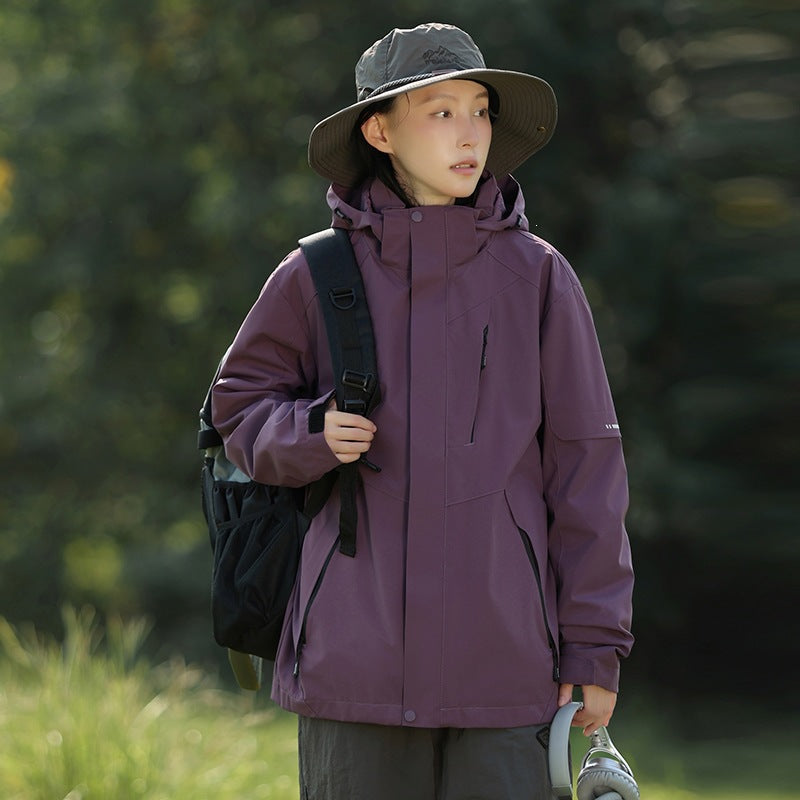Men's Two-Tone Wind and Water-Repellent Softshell Jacket with Hood EVA-US