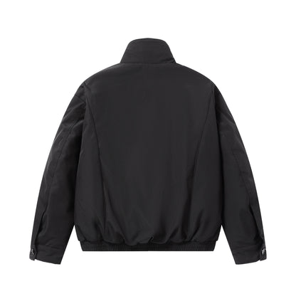 Men's short-cut thermal bomber jacket with high teddy collar EVA-US