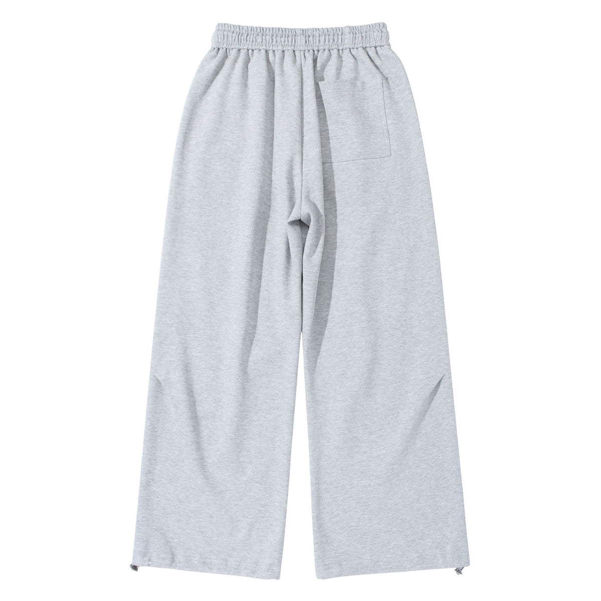 Unisex Wide French-Terry Sweatpants with elastic drawstring waistband, side pockets, and adjustable hem