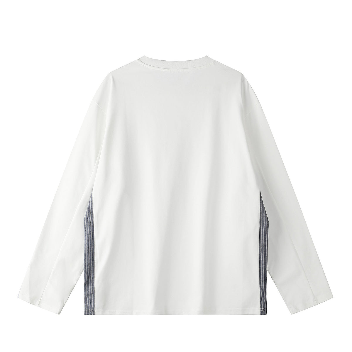 Unisex Oversize Sweatshirt with Side Stripe Panels and Round Neck EVA-US