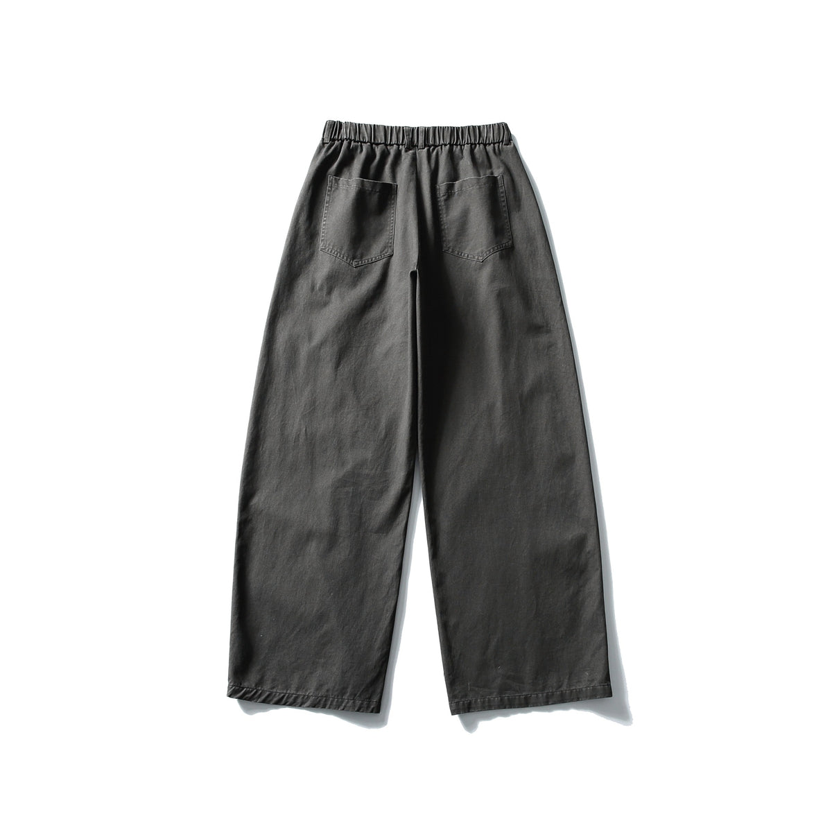 Women's Wide Cropped Pants with Elastic Waistband and Decorative Seam Passe EVA-US
