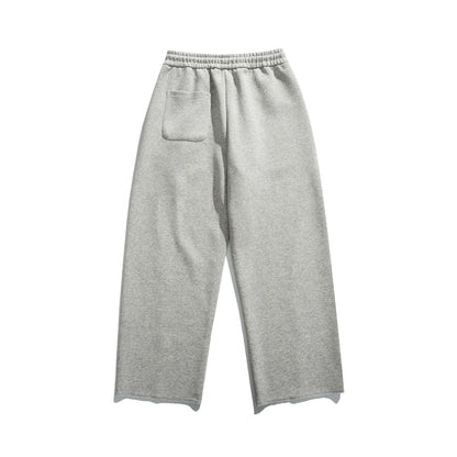 Women's Cropped Sweatpants with Raw Hem, Elastic Waistband, and Side Pockets EVA-US