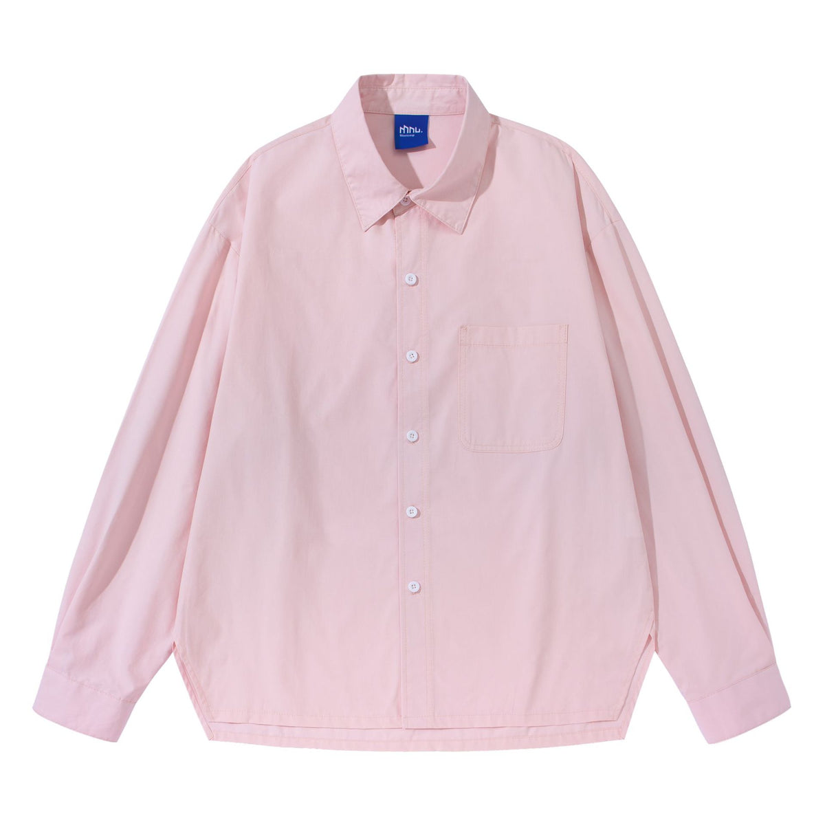 Women Oversize Boxy Shirt Blouse made of a lightweight cotton blend with chest pocket EVA-US