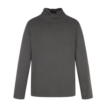 Women's fine cotton long sleeve with twisted standing collar and narrow silhouette EVA-US
