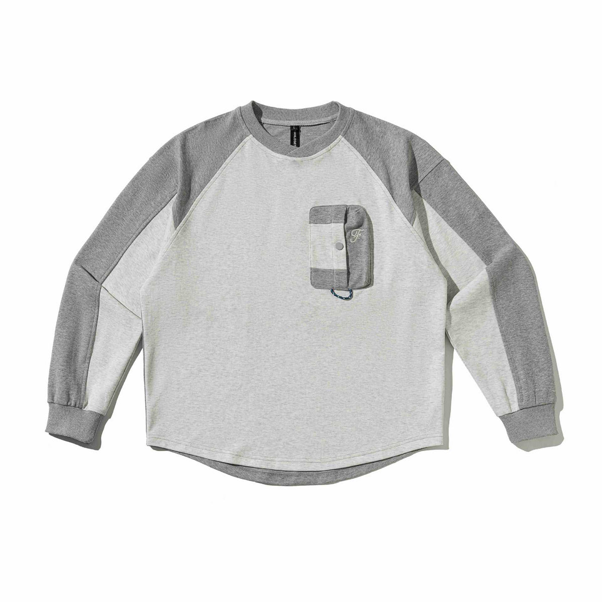 Unisex Raglan Sweatshirt with semi-round hem and patch chest pocket EVA-US