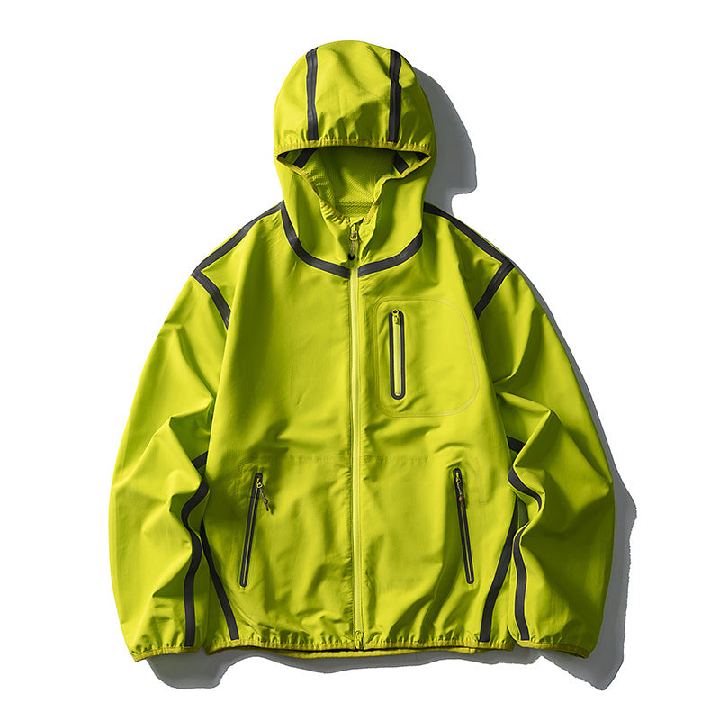 Unisex Waterproof Softshell Outdoor Jacket with Welded Seams and Hood EVA-US